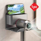 Wall-Mounted Hair Dryer Holder with Storage Compartment In Australia - Darrahopens