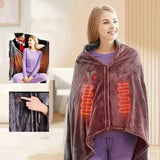 Gray Heated Wearable Blanket with Carbon Fiber Core & Adjustable Heat In Australia - Darrahopens