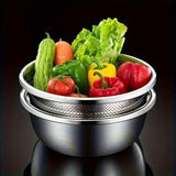 2-Piece Stainless Steel Micro-Perforated Strainer Bowls, Multipurpose Colanders and Mixing Bowls In Australia - Darrahopens
