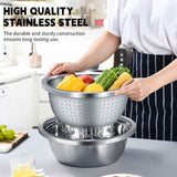 2-Piece Stainless Steel Micro-Perforated Strainer Bowls, Multipurpose Colanders and Mixing Bowls In Australia - Darrahopens