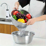 2-Piece Stainless Steel Micro-Perforated Strainer Bowls, Multipurpose Colanders and Mixing Bowls In Australia - Darrahopens