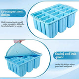 12-Cavity Silicone Ice Lolly Mould with 50 Wooden Sticks In Australia - Darrahopens