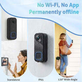 Smart Home Wireless Video Doorbell Smart Doorbell Caller Two-way Intercom Video Doorbell, 1080P Image And 4.5 Inch Screen - No WiFi Required - Range Up To 120 Meters - Night Vision In Australia - Darrahopens