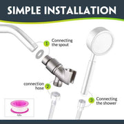 Full metal handheld shower head seat - adjustable brass bracket, 360-degree rotating ball, suitable for universal shower arms and shower hoses, chrome-plated (nickel) In Australia - Darrahopens