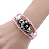 Luminous Sun and Moon Couple Bracelet - Night Light with Woven Leather Jewelry, Suitable for Couples, Adjustable Long Distance Love Gift In Australia - Darrahopens