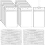 100 pieces transparent plastic luggage bag label rack badge label rack, suitable for office business travel supplies In Australia - Darrahopens
