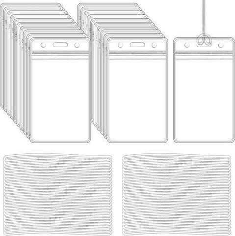 100 pieces transparent plastic luggage bag label rack badge label rack, suitable for office business travel supplies In Australia - Darrahopens