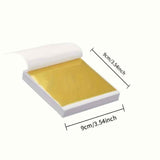 100PCS 24K pure gold leaf art pieces, can be used for painting, resin, gold plating, nail, gold leaf paper for DIY greeting cards, handicrafts, rock painting. In Australia - Darrahopens