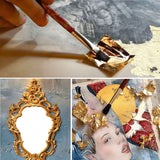 100PCS 24K pure gold leaf art pieces, can be used for painting, resin, gold plating, nail, gold leaf paper for DIY greeting cards, handicrafts, rock painting. In Australia - Darrahopens