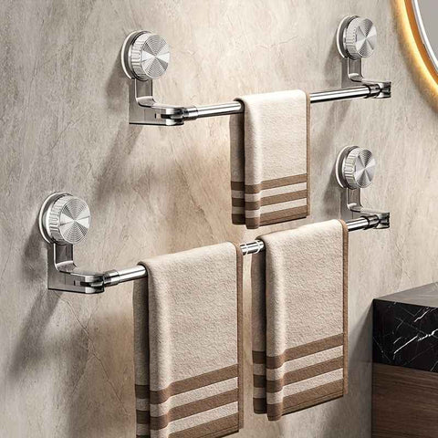 Stainless steel non-drilling towel rack, retractable bathroom suction cup storage rack, strong adhesive strong load-bearing, multi-function shower rack suitable for shower room, balcony storage, home storage god In Australia - Darrahopens