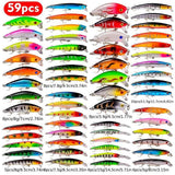 59 - piece Fishing Lure Set - High - Quality, Trending & Hot - Selling! Free Shipping In Australia - Darrahopens