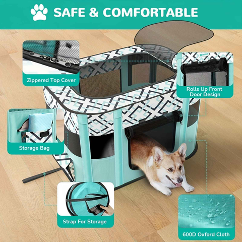 1 piece hot sale cat nursery pet nursery, foldable with a black handbag cat dog cage fence dog cat bed pet supplies tent puppy kitten nursery In Australia - Darrahopens