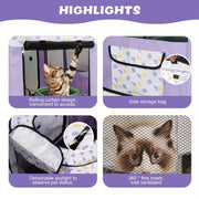 1 piece hot sale cat nursery pet nursery, foldable with a black handbag cat dog cage fence dog cat bed pet supplies tent puppy kitten nursery