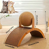 Ball cat scratching post, durable solid wood cat scratching board, vertical sisal scratching pad with integrated cat bed - indoor cat scratching furniture In Australia - Darrahopens