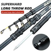 Ultra-hard carbon fiber fishing rod 3m, with anti-slip handle and metal ground inserts - suitable for sea rock fishing, surfing casting and long-range casting