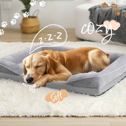 1 piece set XL size 102*80*18cm orthopedic foam dog bed, designed for super large dogs, C-shaped orthopedic dog bed, washable dog sofa bed, with removable cover and non-slip bottom, with supportive foam sofa design, suitable for pet dogs, cats, rabbits, c
