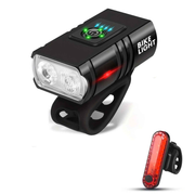 1 pack of bicycle lights | front and rear lights, 4 modes, USB charging, super bright LED night riding lights, handlebar mount, not waterproof, suitable for road/mountain bikes