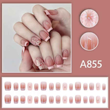 12 boxes / 288 pieces, white light luxury fashion French ins style flash sweet cool simple empress spicy girl new spring wear nail set