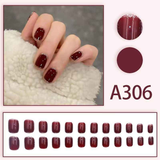 12 boxes / 288 pieces, white light luxury fashion French ins style flash sweet cool simple empress spicy girl new spring wear nail set