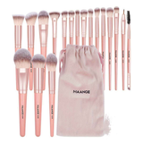 MAANGE 18-piece professional makeup brush set, including 18 makeup brushes + velvet cloth bag, soft brush hair makeup brushes, foundation brush, eye shadow brush, blending brush, concealer brush, eyeliner brush, skin-friendly powder puff set, travel porta