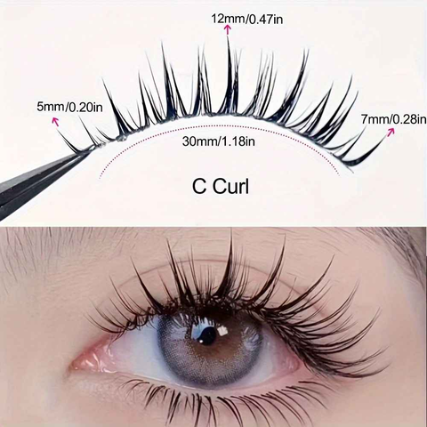One-piece soft and comfortable false eyelashes natural simulation glue eyelashes reusable whole little devil