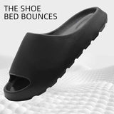 Unisex Soft Thick-Sole Slippers – 3.5cm Cushioned Comfort - Black - Size 11(AU11/EU42) In Australia - Darrahopens
