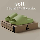 Unisex Soft Thick-Sole Slippers – 3.5cm Cushioned Comfort - Brown - Size 12(AU12/EU43) In Australia - Darrahopens