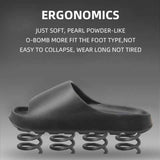 Unisex Soft Thick-Sole Slippers – 3.5cm Cushioned Comfort - White - Size 9(AU9/EU40) In Australia - Darrahopens
