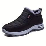 Unisex Furry-Lined Ankle Boots - Black - Size 5(AU5/EU36)