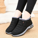 Unisex Furry-Lined Ankle Boots - Red - Size 8(AU8/EU39)