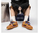 Vintage Sneakers Retro Skate Shoes Couple Matching Shoes Unisex Canvas Shoes - Camel - Size 6(AU6/EU39)