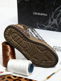 Leopard Print Sneakers Platform Chunky Shoes High-Top Casual Shoes Unisex - Leopard print brown - Size 10(AU10/EU43) In Australia - Darrahopens