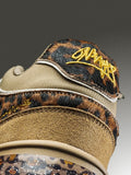 Leopard Print Sneakers Platform Chunky Shoes High-Top Casual Shoes Unisex - Leopard print brown - Size 12(AU12/EU45)