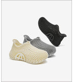 3d Printed Running Shoes Lightweight Running Shoes Breathable Sneakers Custom - Beige - Size 11(AU11/EU44)