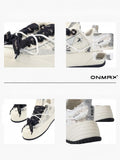 Camellia Platform Sneakers Chunky Canvas Shoes Unisex High-Top Sneakers Height - Camellia - Size 11(AU11/EU44)
