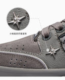 Leopard Print Sneakers Platform Chunky Shoes High-Top Casual Shoes Unisex - Gray pigeon - Size 11(AU11/EU44)