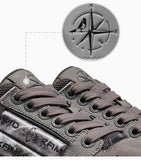 Leopard Print Sneakers Platform Chunky Shoes High-Top Casual Shoes Unisex - Gray pigeon - Size 11(AU11/EU44)