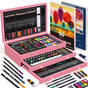 Darrahopens Home & Garden > Hobbies > Arts & Crafts Black 175-Piece Deluxe Art Set with 2 Drawing Boards, Wax Crayons, Acrylic Paints, Colored Pencils, Wooden Storage Case – Professional Painting Kit, Art Supplies, Ideal Gift for Christmas, Halloween, and Back-to-School Season In Australia - Darrahopens