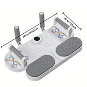 BLACK Three-in-One Training Board: Push-Ups, Planks & Resistance Band Workouts — Your All-in-One Home Fitness Solution
