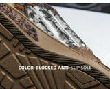 Leopard Print Sneakers Platform Chunky Shoes High-Top Casual Shoes Unisex - Leopard print brown - Size 4(AU4/EU35)