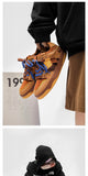 Vintage Sneakers Retro Skate Shoes Couple Matching Shoes Unisex Canvas Shoes - Camel - Size 10(AU10/EU41)