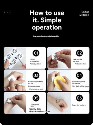 4PCS Half Arm Tattoo Sticker Resin Anime Colorful Waterproof One-time Tattoo Sticker