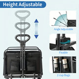 Foldable Shopping Cart, made of 600D waterproof Oxford fabric, equipped with all-terrain silent wheels. Suitable for beach/groceries/garden/shopping trips. A portable shopping cart with strong load-bearing capacity.