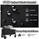 Foldable Shopping Cart, made of 600D waterproof Oxford fabric, equipped with all-terrain silent wheels. Suitable for beach/groceries/garden/shopping trips. A portable shopping cart with strong load-bearing capacity.