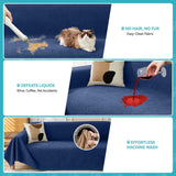 71" x 134" Couch Protector from Cat Claws, Waterproof Couch Cover Anti Slip,Couch Cover 3 Cushion Sofa Washable,Anti-Scratch Pet Sofa Cover Heavy Duty - Blue