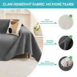 71" x 118" Couch Protector from Cat Claws, Waterproof Couch Cover Anti Slip,Couch Cover 3 Cushion Sofa Washable,Anti-Scratch Pet Sofa Cover Heavy Duty - Dark Gray