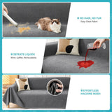 71" x 150" Couch Protector from Cat Claws, Waterproof Couch Cover Anti Slip,Couch Cover 3 Cushion Sofa Washable,Anti-Scratch Pet Sofa Cover Heavy Duty - Dark Gray