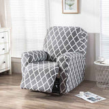 Recliner Cover Anti Scratch Lazy Recliner Chair Cover Protective Stretching Printed Reclining Chair Cover Sofa Slipcovers Convenient Elastic Reclining Chair Slipcover for Home - Gray - Size Two-seater In Australia - Darrahopens