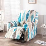 Recliner Cover Anti Scratch Lazy Recliner Chair Cover Protective Stretching Printed Reclining Chair Cover Sofa Slipcovers Convenient Elastic Reclining Chair Slipcover for Home - Sky Blue - Size One-seater In Australia - Darrahopens