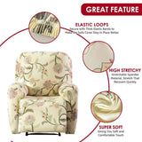 Recliner Cover Anti Scratch Lazy Recliner Chair Cover Protective Stretching Printed Reclining Chair Cover Sofa Slipcovers Convenient Elastic Reclining Chair Slipcover for Home - Sky Blue - Size Three-seater